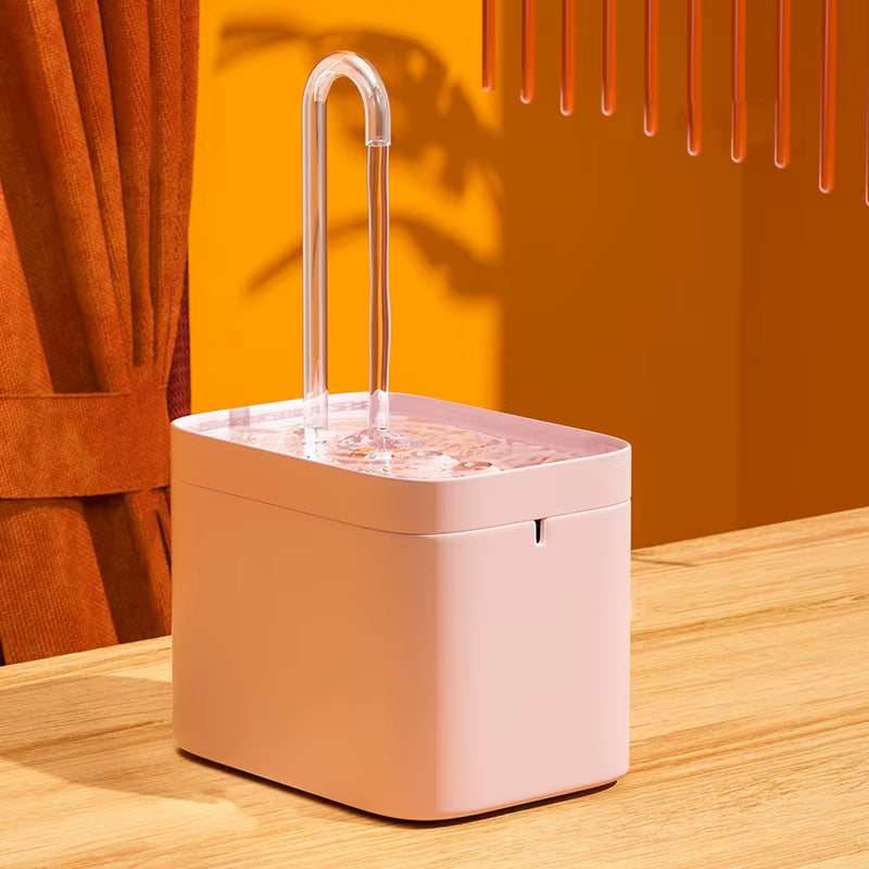 Cat Water Fountain Auto Filter Transparent Cat Drinker USB Electric Mute Recirculate Filtering Drinker for Cats Water Dispenser