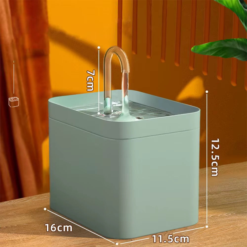 Cat Water Fountain Auto Filter Transparent Cat Drinker USB Electric Mute Recirculate Filtering Drinker for Cats Water Dispenser